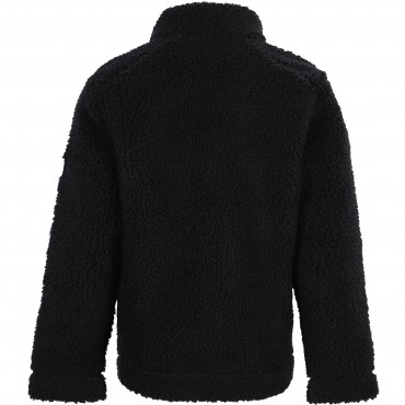 Sherpa-Like Zipped Jacket in Black