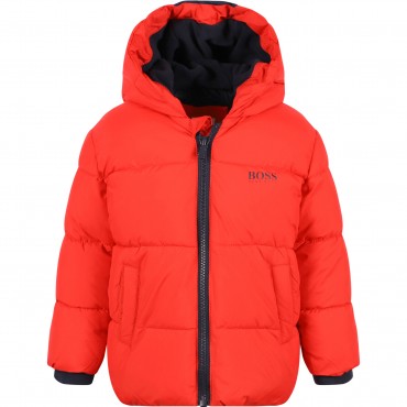 Logo Padded Jacket in Red