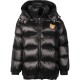 Teddy Logo Patch Padded Winter Jacket in Black