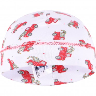 Christmas Traditions Baby Cap in White