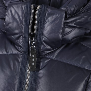 Down Padded Ski Logo Jacket in Navy