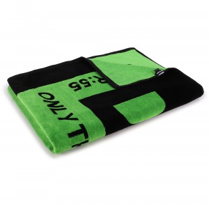 Logo Towel in Black and Green