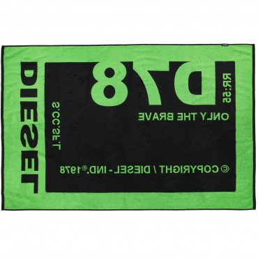 Logo Towel in Black and Green